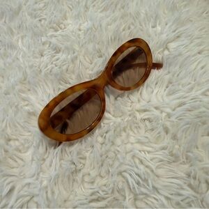 Free People Tortoiseshell Oval Sunglasses